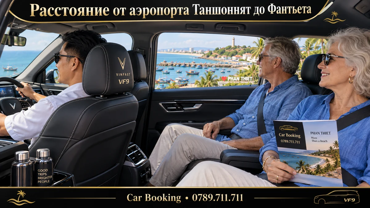 Расстояние от аэропорта Таншоннят до Фантьета — иллюстрация Car Booking